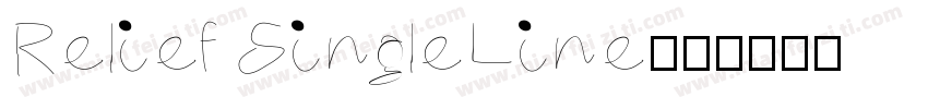 Relief SingleLine字体转换